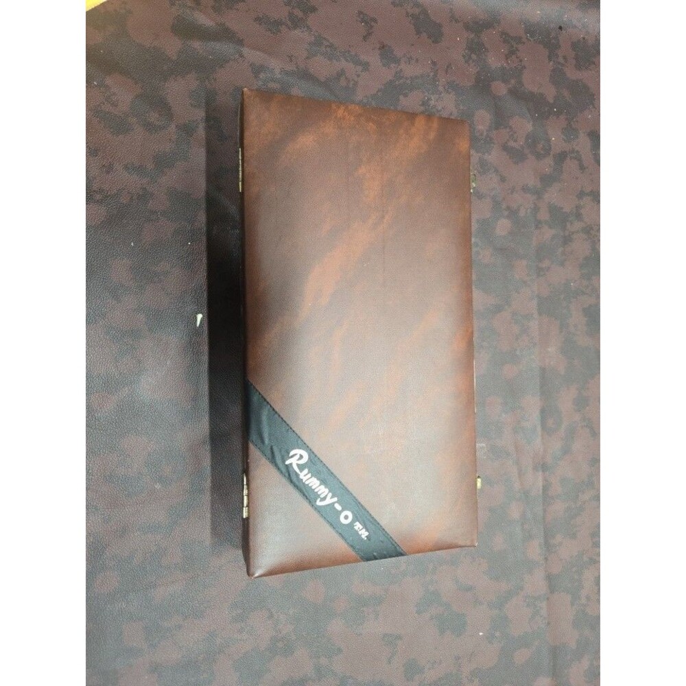 VINTAGE RUMMY-O TM TILE GAME IN PLEATHER CASE Missing Few Tiles